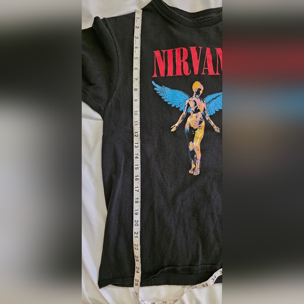 Nirvana In Utero Angel Graphic Band Tee Black Medium - Picture 5 of 7